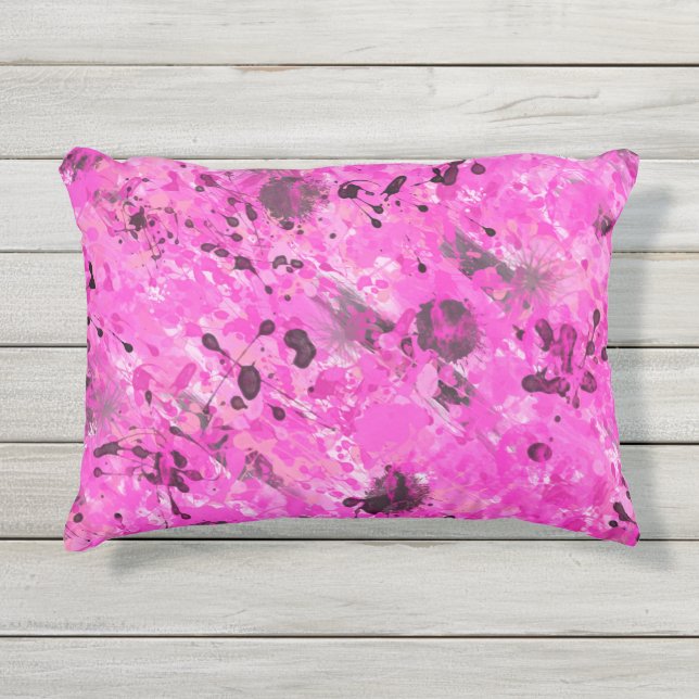 Coussin D'extérieur Encre rose (Devant)