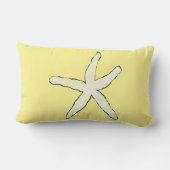 Coussin D'extérieur Étoile de mer Jaune Blanc Motif Élégant Cadeau de  (Verso)