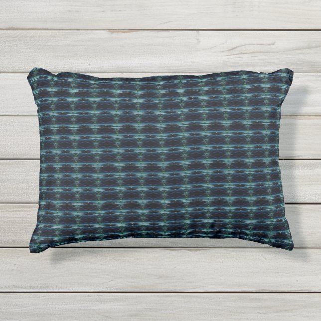 Coussin D'extérieur Etoiles arc-en-ciel bleu vert, Motif Artdeco (Devant)