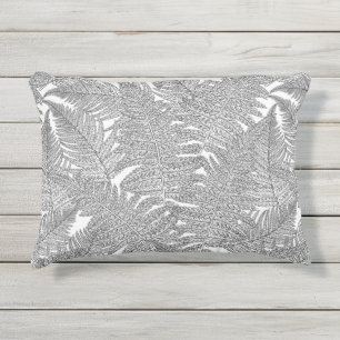 Coussin D'extérieur Ferme en noir et blanc