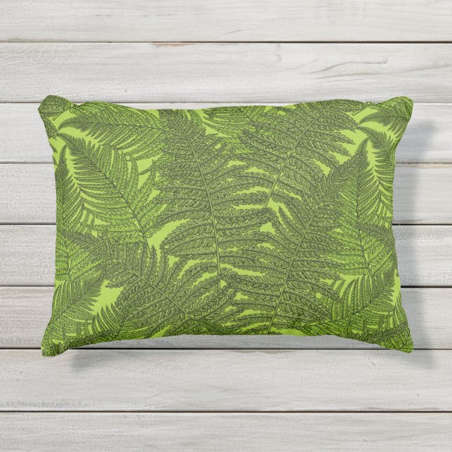 Coussin D'extérieur Ferme en vert (Devant)