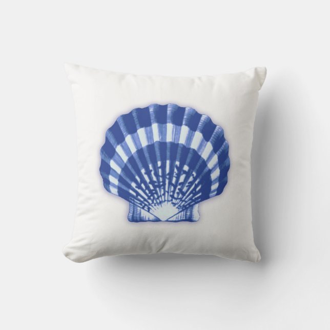 Coussin D'extérieur Feston Shell - bleu marine sur un arrière - plan (Recto)
