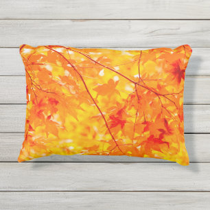 Coussin D'extérieur Feuillage d'orange de feuille d'automne
