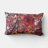 Coussin D'extérieur Feuille rouge et orange (Verso)