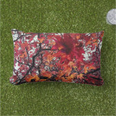 Coussin D'extérieur Feuille rouge et orange (Herbe)