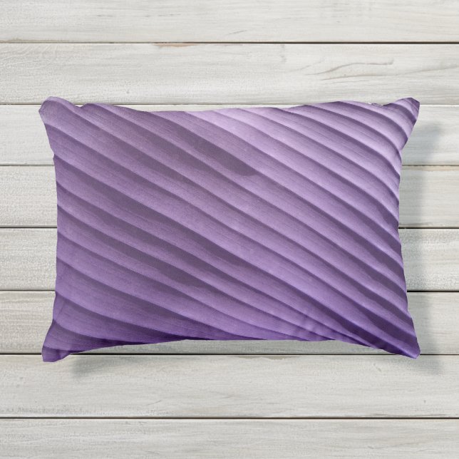 Coussin D'extérieur Feuille Violet Diagonal (Devant)