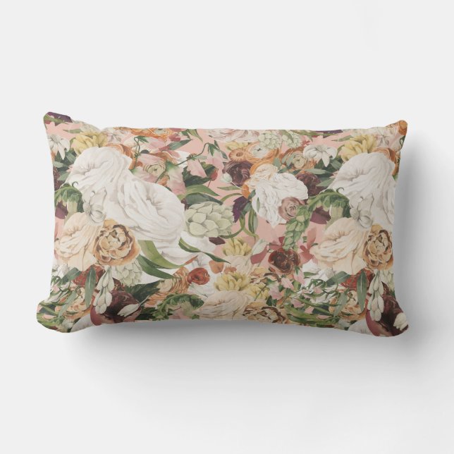 Coussin D'extérieur Fin de saison Floral Blush (Recto)