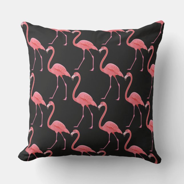 Coussin D'extérieur Flamants roses d'oreillers extérieurs (Recto)