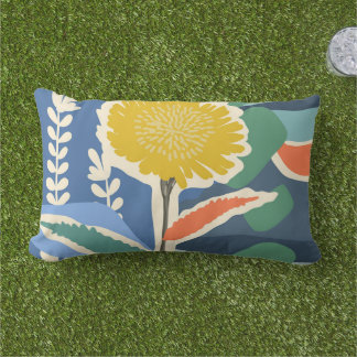 Coussin D'extérieur Fleur abstraite Dandelion Blocs de couleur Moderne