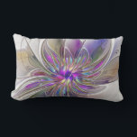 Coussin D'extérieur Fleur d'art Abstrait, énergique et coloré<br><div class="desc">Une puissante fleur d'imaginaire multicolore,  un art fractal floral unique. Conception pour votre coussin lombaire extérieur et plus encore.</div>