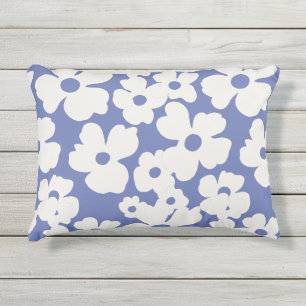 Coussin D'extérieur Fleurs Blanches Modernes Décoration Rétro de la Ma