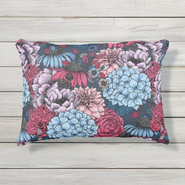 Coussin D'extérieur Fleurs de jardin (Devant)