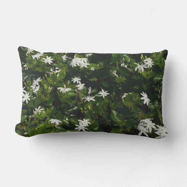 Coussin D'extérieur Fleurs de jasmin Botanique tropicale florale (Recto)