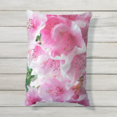 Coussin D'extérieur Fleurs florales roses tombées (Dos (Vertical))