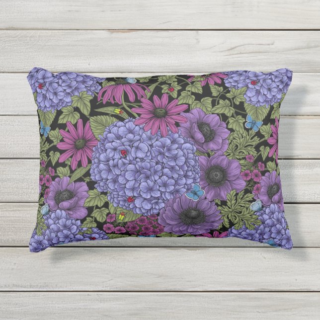 Coussin D'extérieur Floraux de jardin gras (Devant)