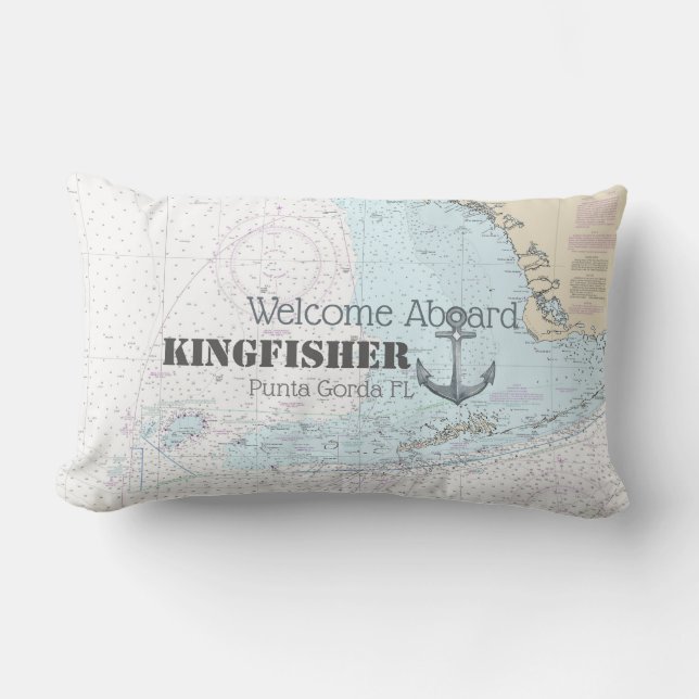 Coussin D'extérieur Florida Welcome Aboard Nom du bateau Graphique + A (Recto)