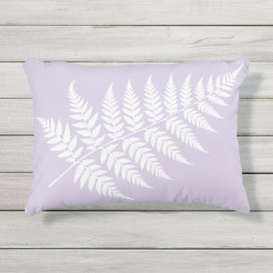 Coussin D'extérieur Fougère blanche lavande douce inspirée des bois