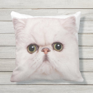 COUSSIN D'EXTÉRIEUR FOYER DE VISAGE DE CAT PERSAN