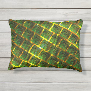 Coussin D'extérieur Fundo com imagem verde sob grade dourada ?