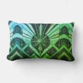 Coussin D'extérieur Géométrie dorée et verte extérieure (Recto)