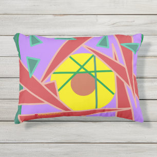 Coussin D'extérieur Géométrique multicolore
