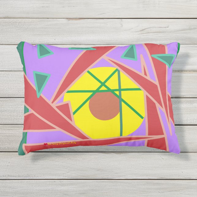 Coussin D'extérieur Géométrique multicolore (Devant)