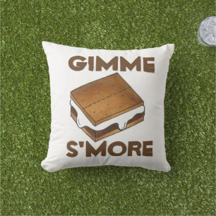 Coussin D'extérieur Gimme S'more Campfire Marshmallow Smores Foin
