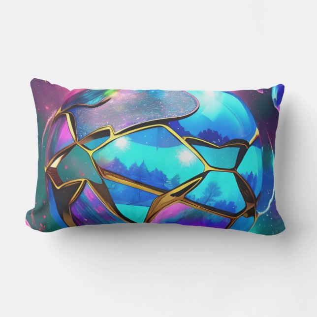 Coussin D'extérieur Globe de l'Iridescente spatiale (Recto)