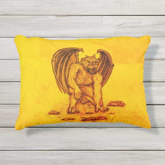 Coussin D'extérieur Golem Gargoyle (Devant)