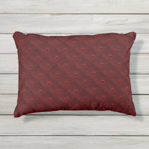 Coussin D'extérieur Gouttes d'eau sur métal cramoisi