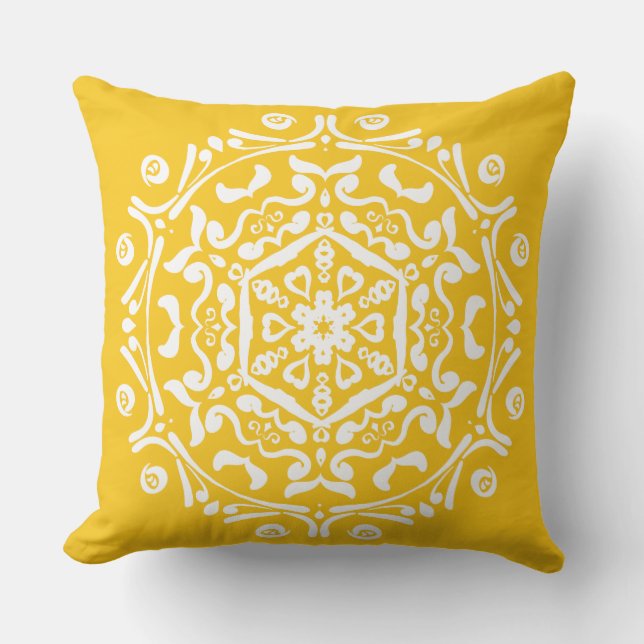 Coussin D'extérieur Honey Mandala (Recto)