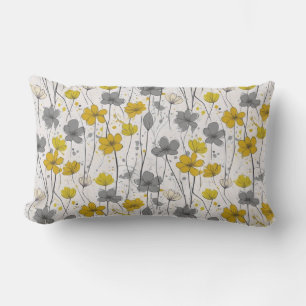 Coussin D'extérieur Illustration florale, fleurs sauvages abstraits, m