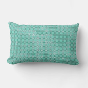 Coussin D'extérieur Imprimé géométrique petit sarcelle et turquoise