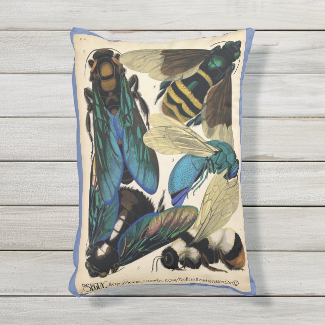 Coussin D'extérieur "Insects of SE Seguy 1920" (Devant (Vertical))