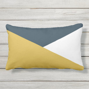 Coussin D'extérieur Jag Minimalist Anglo Color Block Mustard Navy