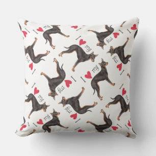 Coussin D'extérieur J'aime mon jouet Manchester Terrier
