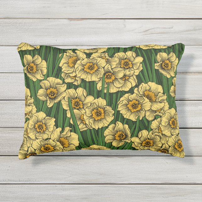 Coussin D'extérieur Jardin de la jonquille (Devant)