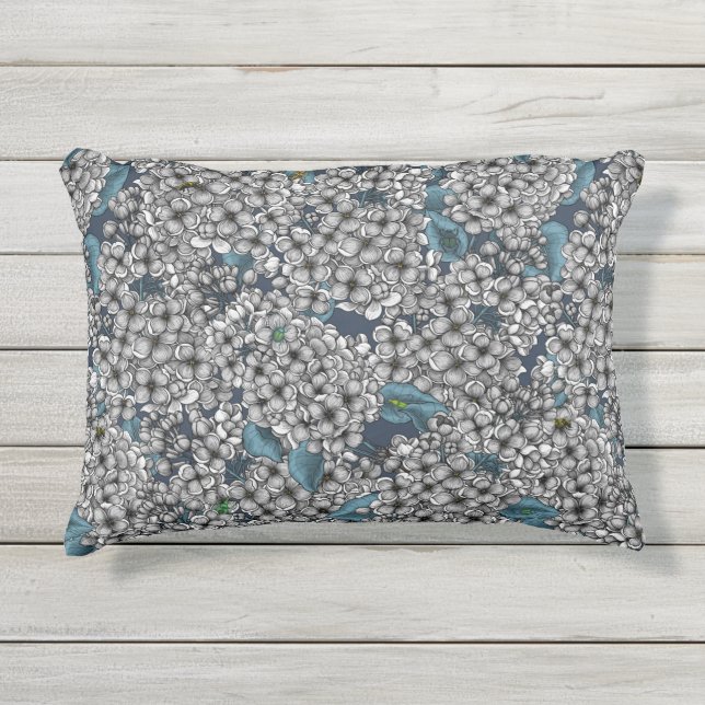 Coussin D'extérieur Jardin Lilac blanc (Devant)