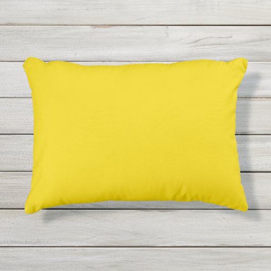 Coussin D'extérieur Jaune clair solide (Devant)