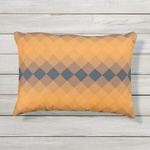 Coussin D'extérieur Jaune, géométrique, vivante, abstraite motif tenda