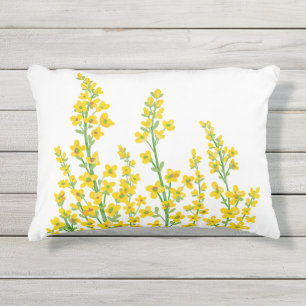 Coussin D'extérieur Jaune Moderne Citrine Fleurit