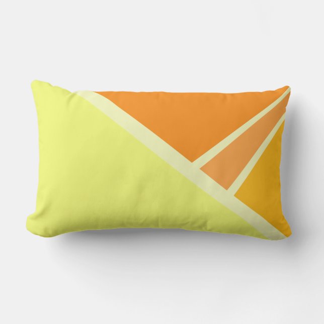 Coussin D'extérieur Jaune orange vif Rétro d'été (Recto)