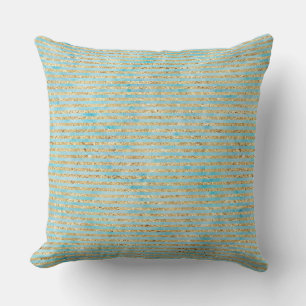 Coussin D'extérieur Jolie étincelle d'or Aqua