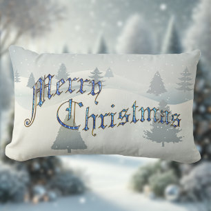 Coussin D'extérieur Joyeux Noël hiver scène