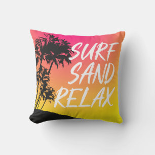 Coussin D'extérieur Kapaa Coucher de soleil Palmier hawaïen réversible