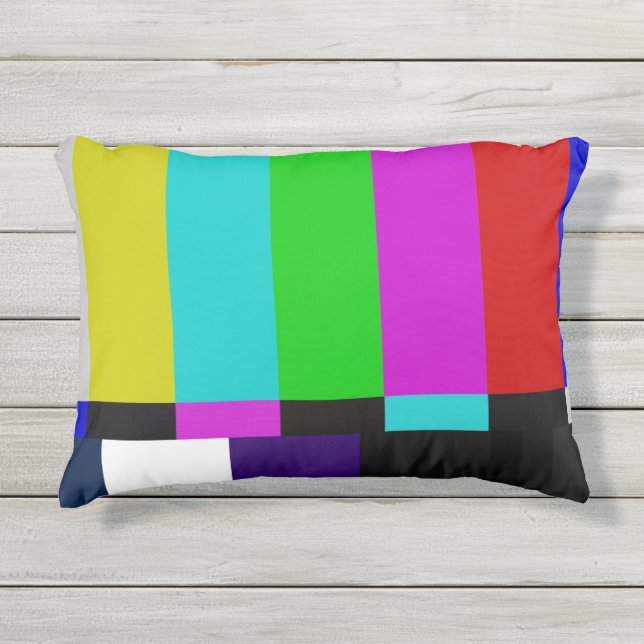 Coussin D'extérieur La TV barre l'essai de couleur (Devant)