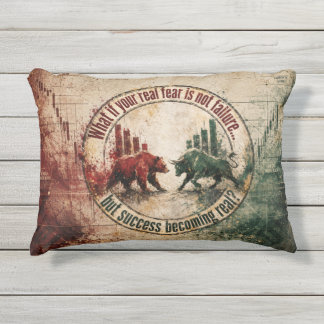 Coussin D'extérieur La vraie peur n'est pas l'échec Vintage Taureau Ou