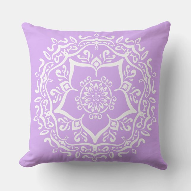 Coussin D'extérieur Lavender Mandala (Recto)