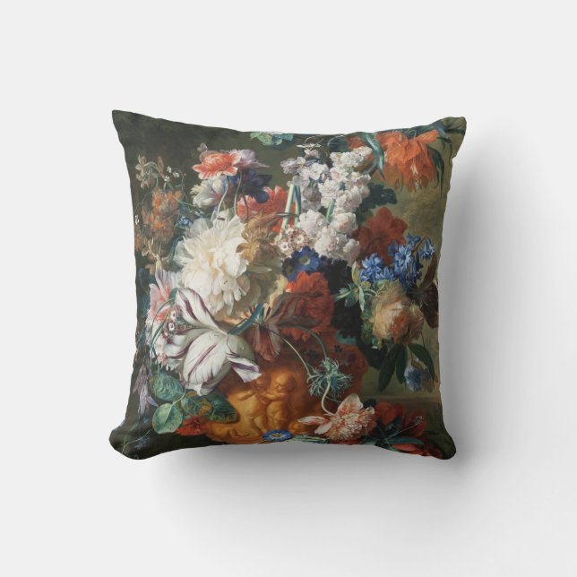 Coussin D'extérieur Le Bouquet de fleurs de Van Huysum lance un oreill (Recto)