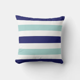 Coussin D'extérieur le grand bleu horizontal (2 tons) a barré